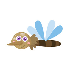 Vector illustration of cute animals on white background