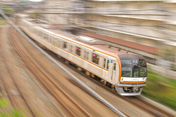 Fototapeta na wymiar train in motion
