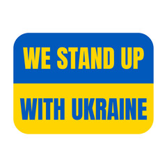 We stand up with Ukraine symbol icon