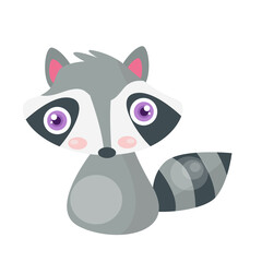 Vector illustration of cute animals on white background