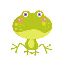 Vector illustration of cute animals on white background