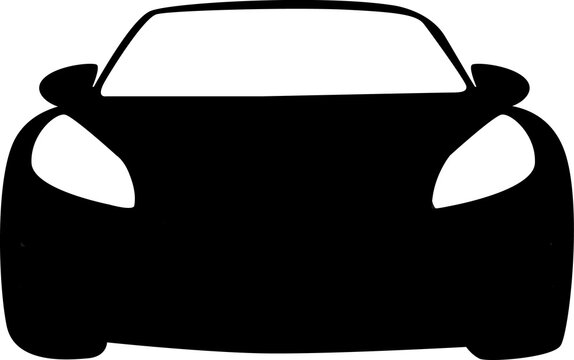 recommend clip art: Car icon. Auto vehicle isolated. Transport icons. Automobile silhouette front view. Sedan car, vehicle or automobile symbol on white background