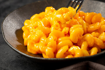 Mac and cheese, typical American food.