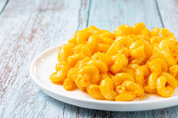Mac and cheese, typical American food.