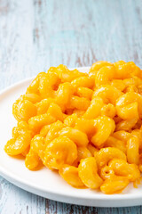 Mac and cheese, typical American food.