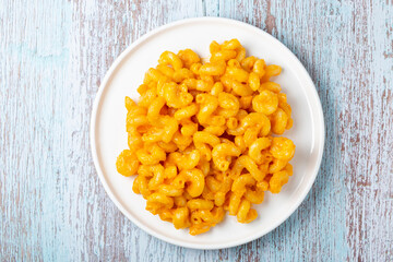 Mac and cheese, typical American food.