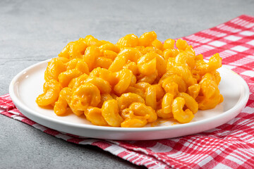 Mac and cheese, typical American food.
