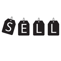 Sell icon on white background. Sell logo sign. flat style.