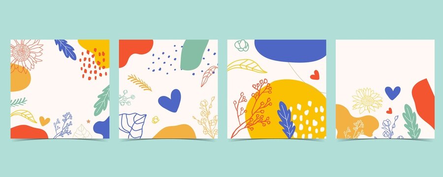 color background for social media with flower