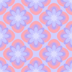 Simple floral seamless pattern with flowers for fabrics and cards and linens and kids and wrapping paper