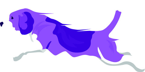 Obraz premium Vector illustration of Beagle dog jumping, isolated beagle