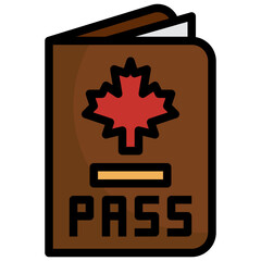 PASSPORT glyph icon