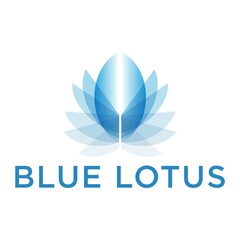 Modern simple lotus logo with transparency colors.
