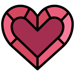 HEART filled outline icon