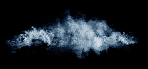 Fototapeta na wymiar Abstract smoke texture over black. Fog in the darkness.