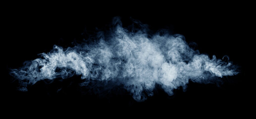 Abstract smoke texture over black. Fog in the darkness.