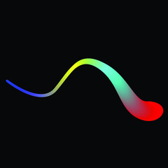 Vector Illustration .Fluid gradient. Spiral Logo . Design element . Abstract liquid shape .