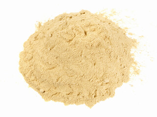 Ginseng Root Powder on white Background - Isolated