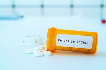 tablets containing iodine Sodium iodide and  Potassium iodide for use in case of radioactive...