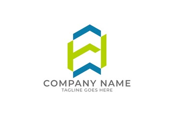 Abstract letter HE or EH logo design, acoountant logo design