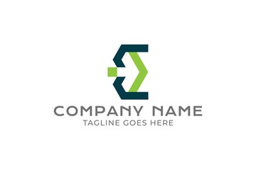 Modern letter e logo design, management logo template, arrow logo, technology logo template