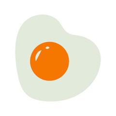 sunny side up icon. Omelette sign. vector illustration