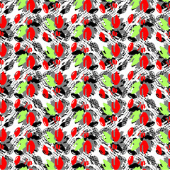 seamless pattern with red and green stripes