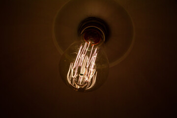 light bulb in the dark