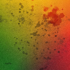 Colorful red, green, and yellow grunge gradient abstract background for social media, banner and poster design