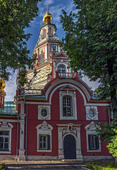 Fototapeta na wymiar St.John, the Warrior church in Moscow, Russia. Year of construction - 1712