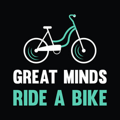 Biking and Cycling Vector Typography T-shirt Design