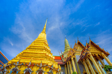  Wat Phra Kaew, Temple of the Emerald Buddha Wat Phra Kaew is one of Bangkok's most famous tourist sites and it was built in 1782 at Bangkok, Thailand