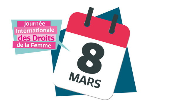 french 8 march calendar women day