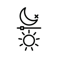 Night day sun icon. Night day sun sign. vector illustration