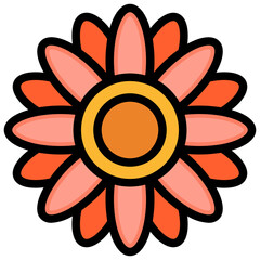 FLOWER1 filled outline icon