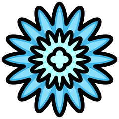 FLOWER4 filled outline icon