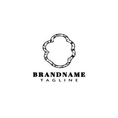 cute frame logo cartoon icon design template black isolated vector illustration