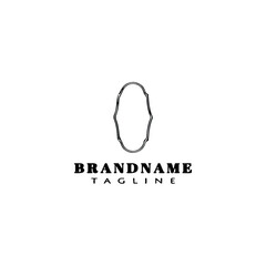 cute frame logo cartoon icon design template black isolated vector illustration