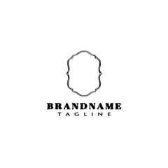 cute frame logo cartoon icon design template black isolated vector illustration