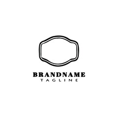 cute frame logo cartoon icon design template black isolated vector illustration