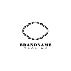 cute frame logo cartoon icon design template black isolated vector illustration