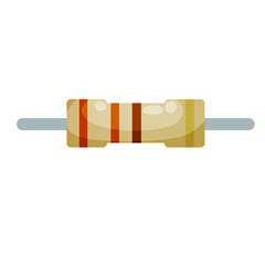 Resistor. Electrical engineering and electronics with two pins