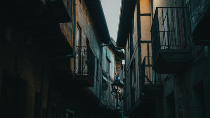 Naklejka na ściany i meble Balconies of a charming town 