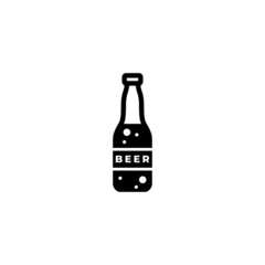 simple beer bottle icon illustration design, beer bottle symbol vector