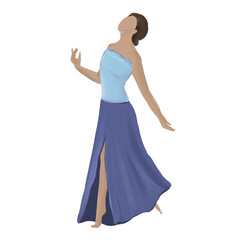 Fototapeta premium Plsun dancing modern ballroom dancing in the ballroom class, vector illustration