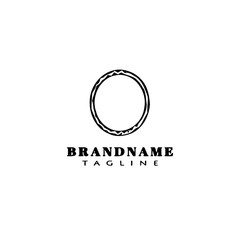 cute frame logo cartoon icon design template black isolated vector illustration