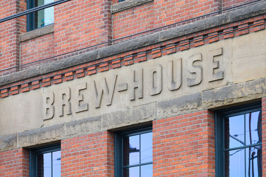 Brew House Sign In The Georgetown Neighborhood Of Seattle