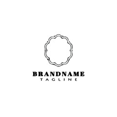 cute frame logo cartoon icon design template black isolated vector illustration