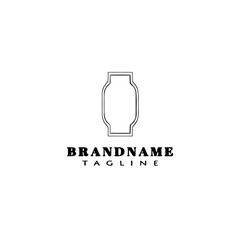 cute frame logo cartoon icon design template black isolated vector illustration