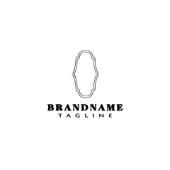 cute frame logo cartoon icon design template black isolated vector illustration